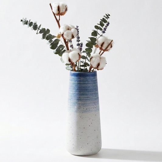 Ceramic Porcelain Vase – Blue Ombre