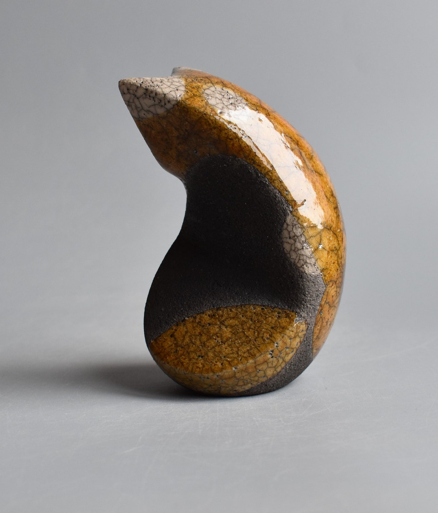 Ceramic Cat Figurine – Brown and Cream