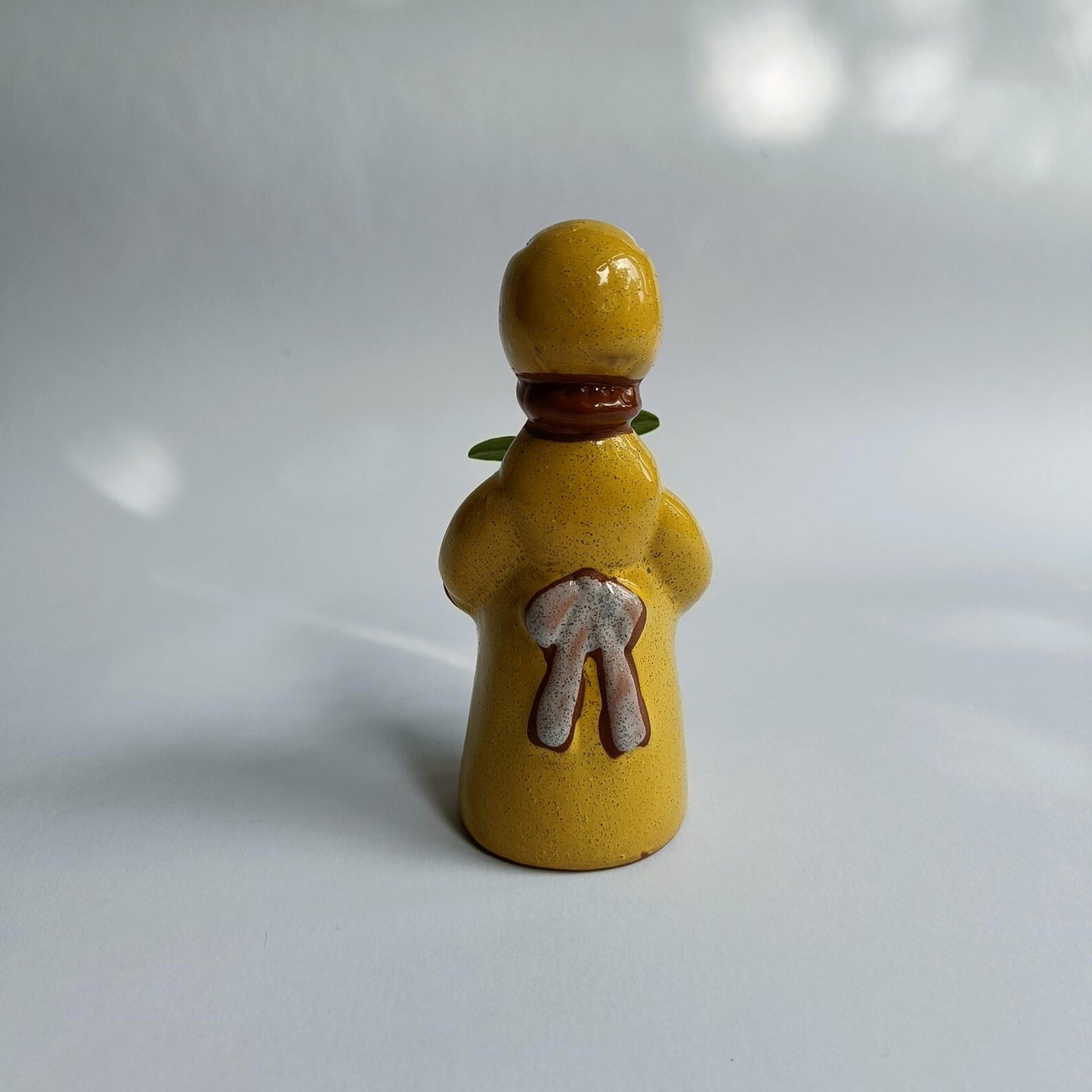 Ceramic Girl Figurine – Retro Yellow